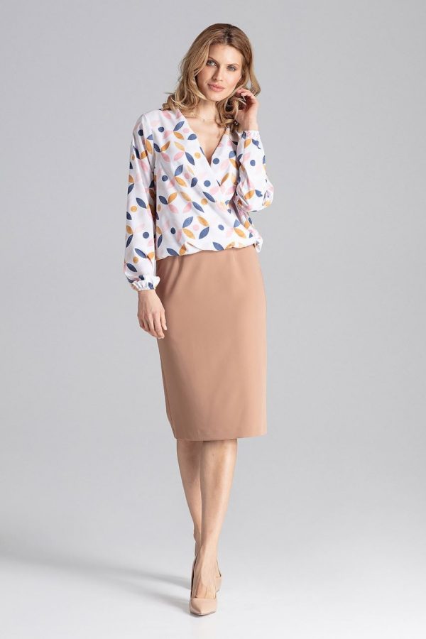 Brown Classic Skirt in Skirts with Polyester and Viscose