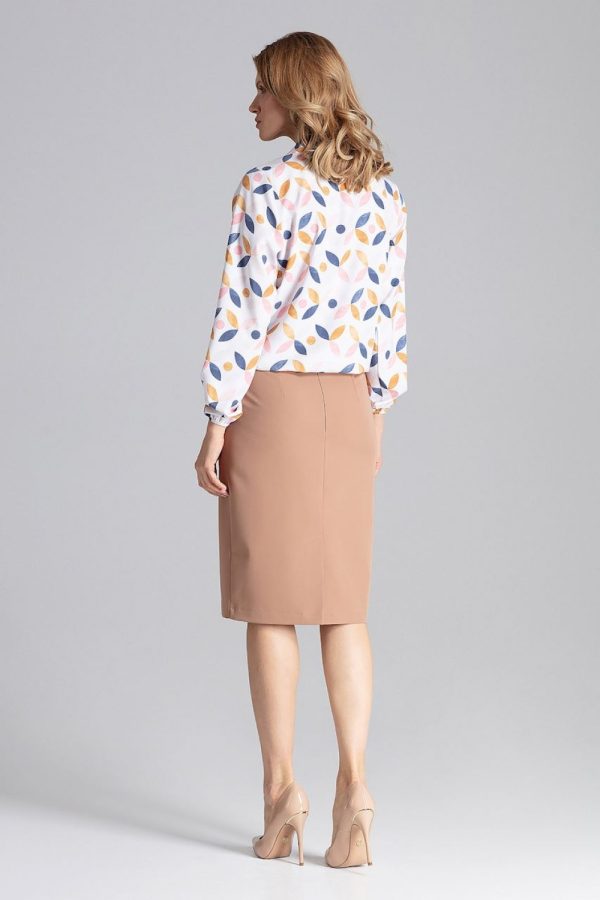 Brown Classic Skirt in Skirts with Polyester and Viscose