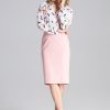 Pink Classic Skirt in Skirts with Polyester and Viscose