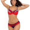 Red Swimsuit Two Piece in Two-Piece Swimsuits, Tops, Swimsuit Bottoms with Spandex and Polyamide