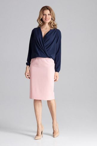 navy blue Blouse model 129771 Figl