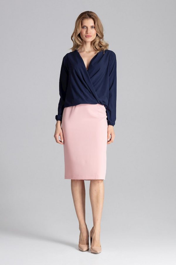 navy blue Blouse model 129771 Figl