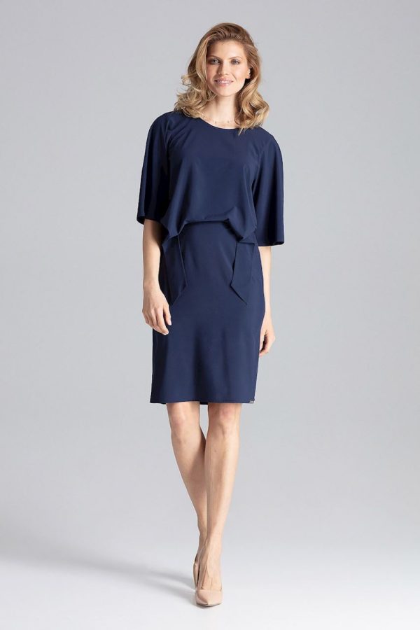 navy blue Daydress model 129784 Figl