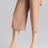 Brown Women Trousers in Pants, Trousers, Shorts with Polyester and Viscose