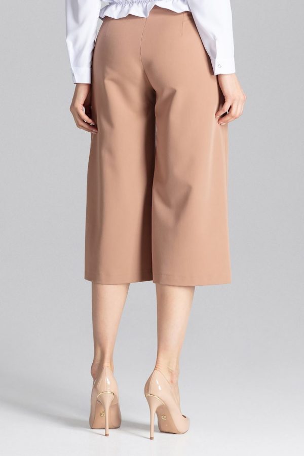 Brown Women Trousers in Pants, Trousers, Shorts with Polyester and Viscose