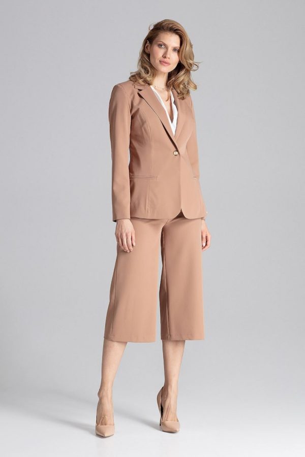 Brown Jacket in Jackets, Vests For Women with Polyester and Viscose