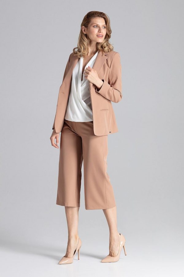 Brown Jacket in Jackets, Vests For Women with Polyester and Viscose