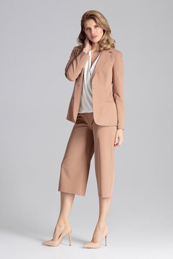 Brown Jacket in Jackets, Vests For Women with Polyester and Viscose