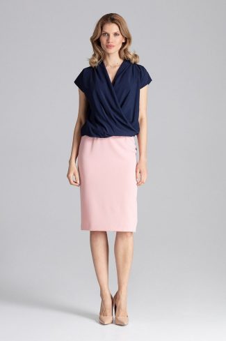 navy blue Blouse model 129819 Figl