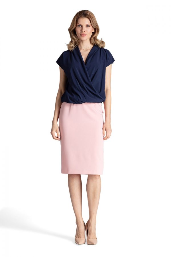 navy blue Blouse model 129819 Figl