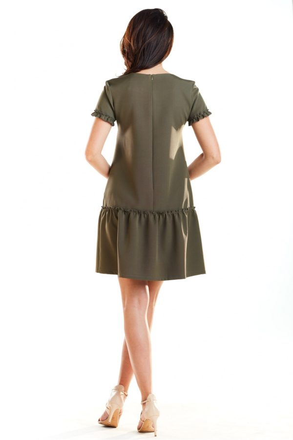 Green Daydress in Day Dresses with Spandex and Polyester