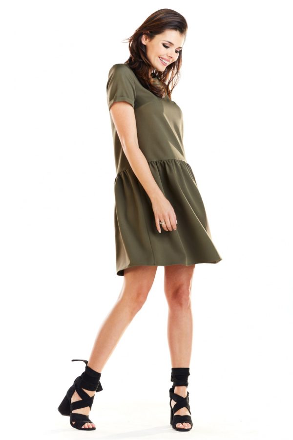 Green Daydress in Day Dresses with Spandex and Polyester