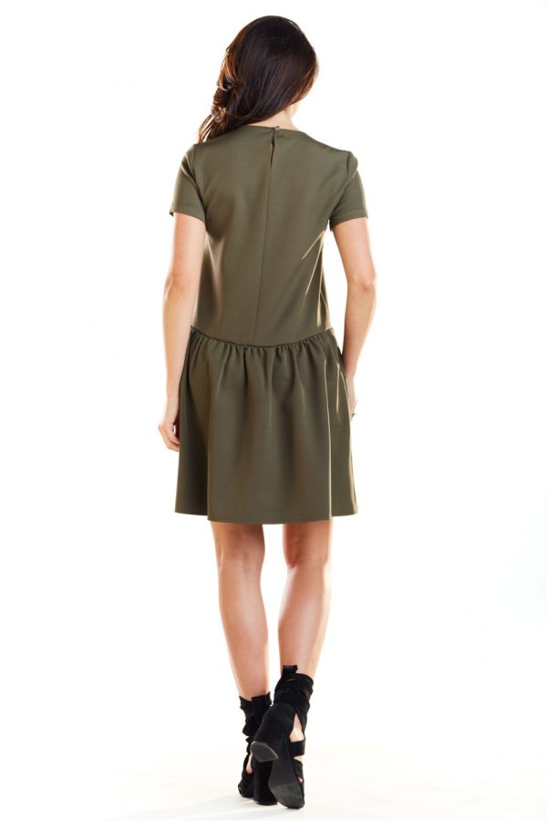 Green Daydress in Day Dresses with Spandex and Polyester