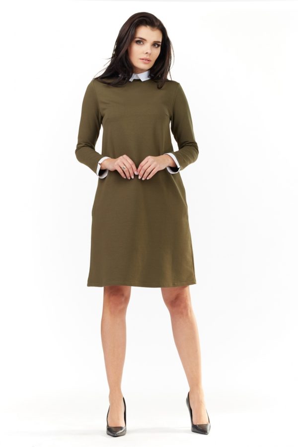 Green Daydress in Day Dresses with Cotton, Spandex and Polyester