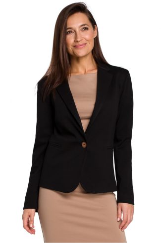 Black Jacket in Jackets, Vests For Women with Cotton and Polyester