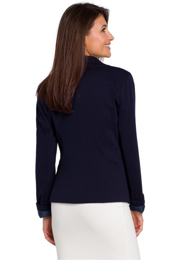 Navy Blue Jacket in Jackets, Vests For Women with Cotton and Polyester