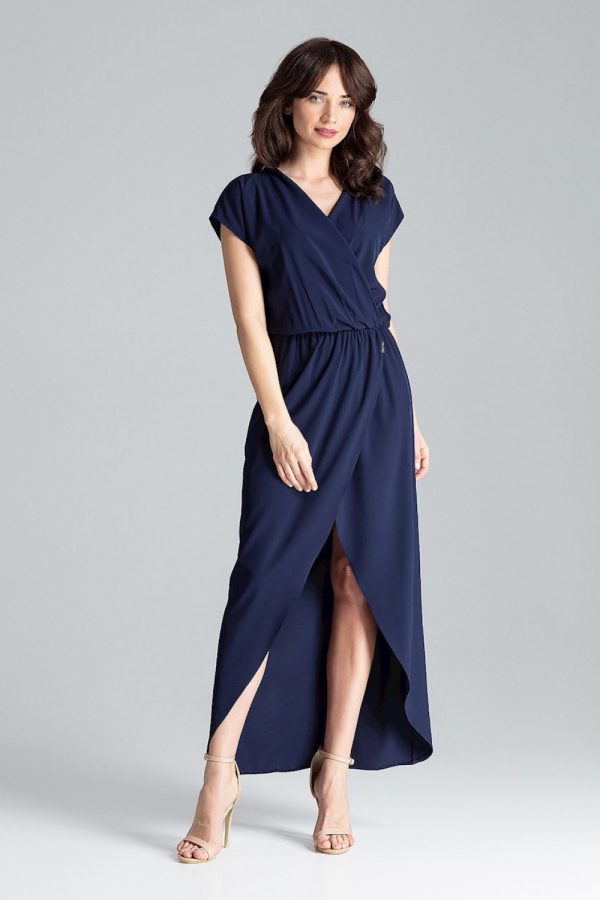 Navy Blue Cocktail Dress in Formal Dresses, Cocktail Dresses with Spandex and Polyester