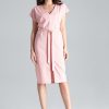 841805.jpg Pink Daydress in Day Dresses with Polyester and Viscose