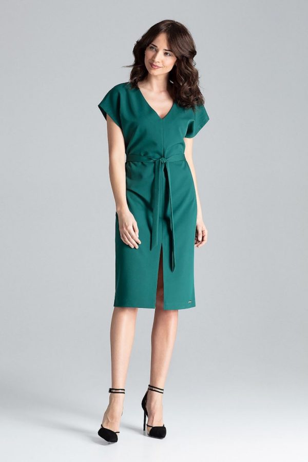Green Daydress in Day Dresses with Polyester and Viscose