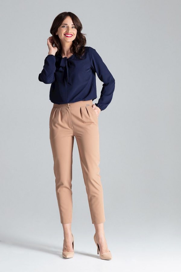Navy Blue Blouse in Women`s Blouses, Tunics with Spandex and Polyester
