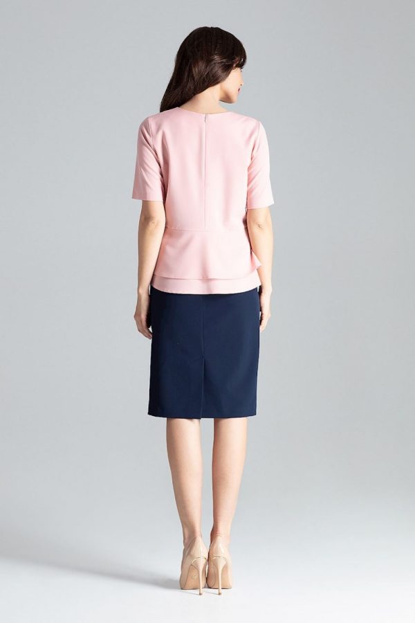 Pink Blouse in Women`s Blouses, Tunics with Polyester and Viscose