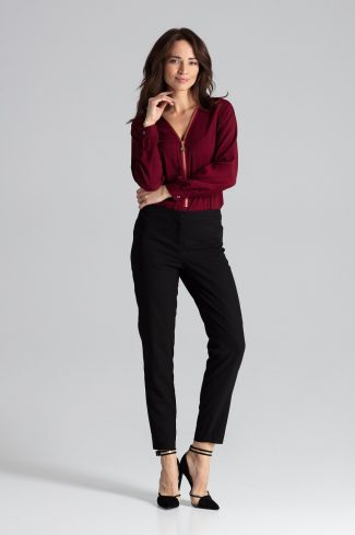 Red Blouse in Women`s Blouses, Tunics with Lycra, Polyester and Viscose