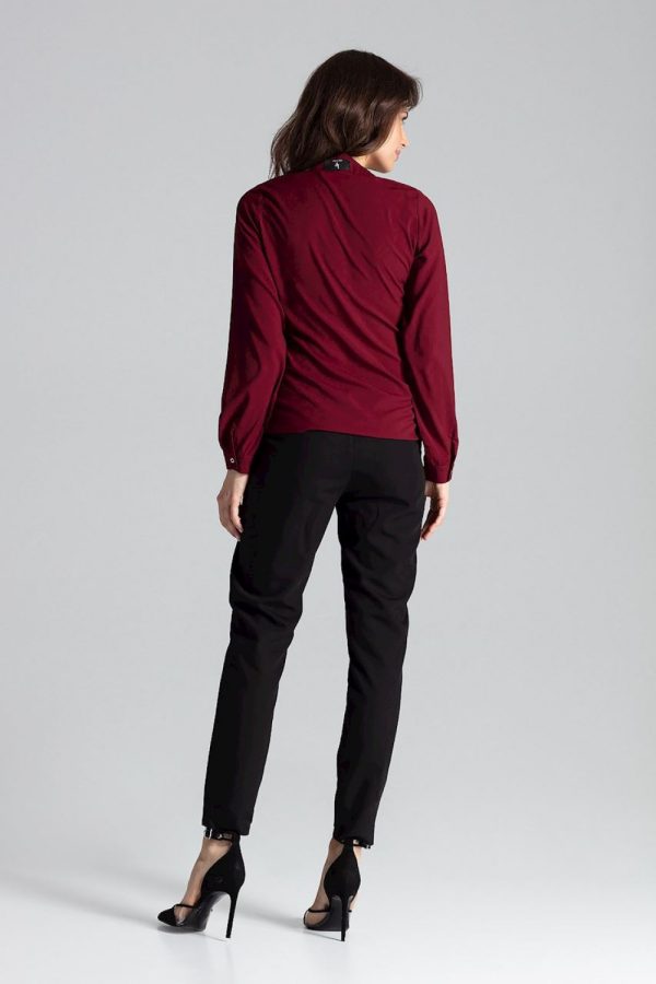 Red Blouse in Women`s Blouses, Tunics with Lycra, Polyester and Viscose