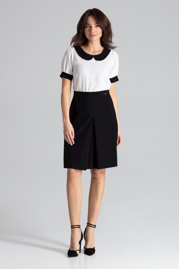Beige Blouse in Women`s Blouses, Tunics with Spandex, Polyester and Viscose