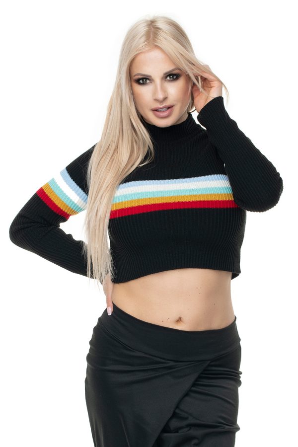 black Short jumper model 131599 PeeKaBoo