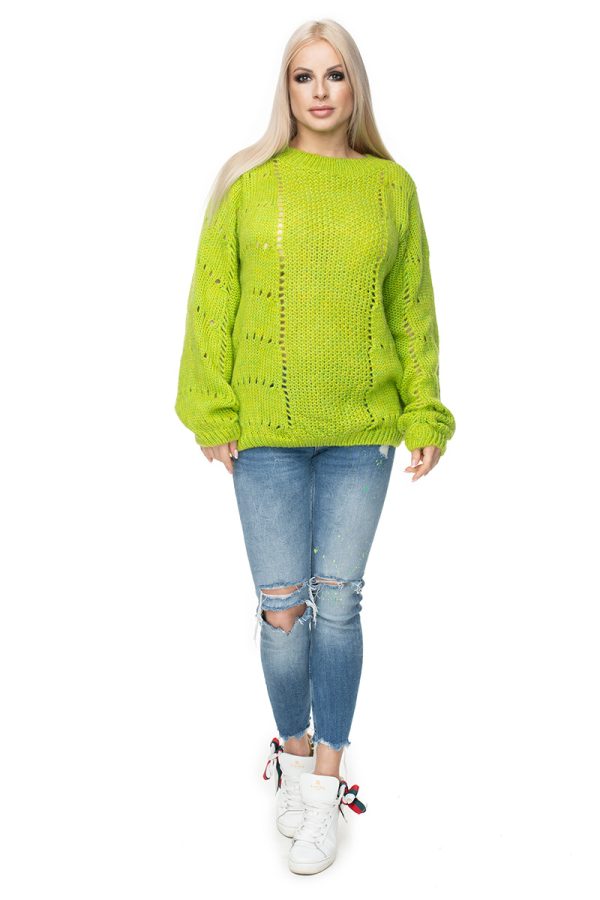 Green Jumper in Sweaters, Pullovers, Jumpers, Turtlenecks, Boleros, Shrugs with Acrylic, Polyamide, Polyester and Wool