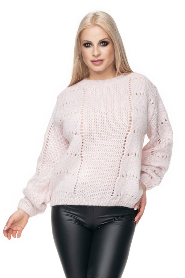 Pink Jumper in Sweaters, Pullovers, Jumpers, Turtlenecks, Boleros, Shrugs with Acrylic, Polyamide, Polyester and Wool