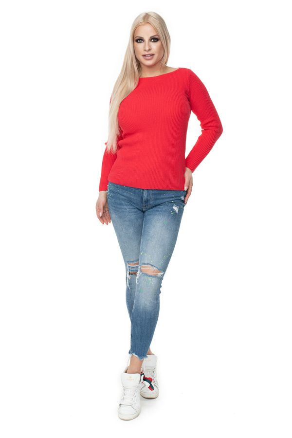 Red Jumper in Sweaters, Pullovers, Jumpers, Turtlenecks, Boleros, Shrugs with Acrylic
