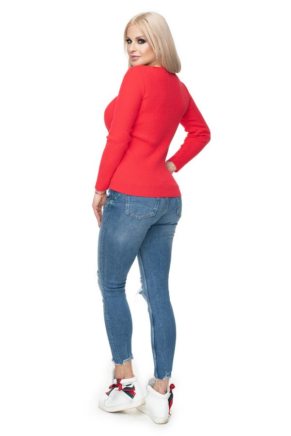 Red Jumper in Sweaters, Pullovers, Jumpers, Turtlenecks, Boleros, Shrugs with Acrylic