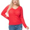 843799 Red Jumper in Sweaters, Pullovers, Jumpers, Turtlenecks, Boleros, Shrugs with Acrylic