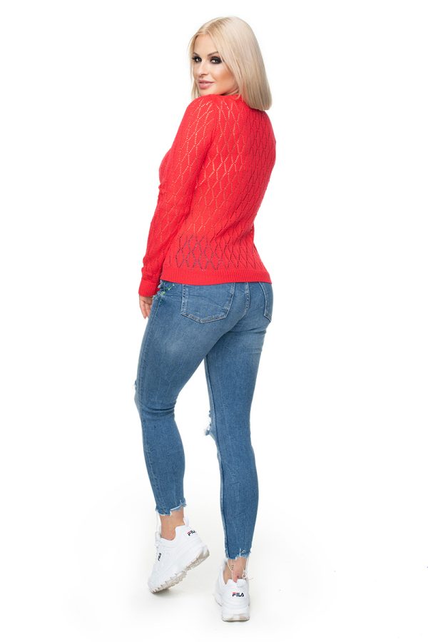 Red Jumper in Sweaters, Pullovers, Jumpers, Turtlenecks, Boleros, Shrugs with Acrylic