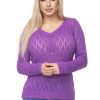 843805 Violet Jumper in Sweaters, Pullovers, Jumpers, Turtlenecks, Boleros, Shrugs with Acrylic