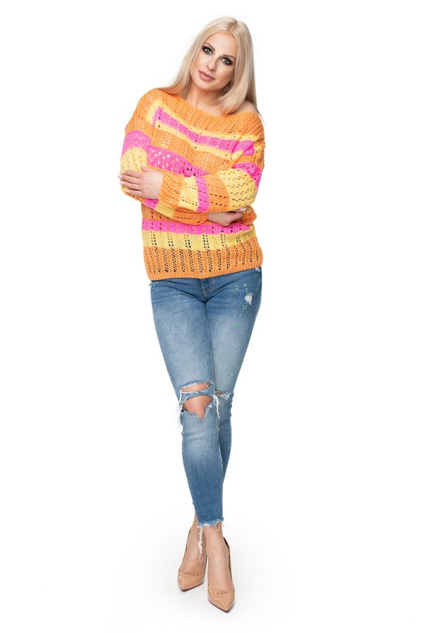 Multicolor Jumper in Sweaters, Pullovers, Jumpers, Turtlenecks, Boleros, Shrugs with Acrylic, Polyamide and Viscose