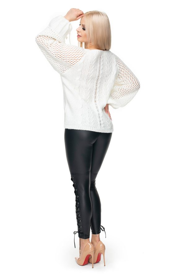 White Jumper in Sweaters, Pullovers, Jumpers, Turtlenecks, Boleros, Shrugs with Acrylic, Polyamide, Polyester and Wool