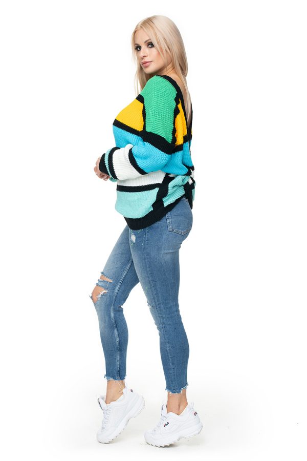 Multicolor Jumper in Sweaters, Pullovers, Jumpers, Turtlenecks, Boleros, Shrugs with Acrylic