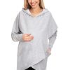 Grey Maternity Sweatshirt in Bluza Ciążowa with Cotton and Spandex