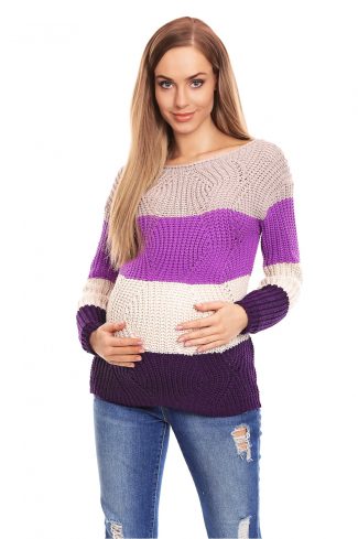 multicolor Pregnancy sweater model 132023 PeeKaBoo