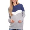 Multicolor Pregnancy Sweater in Sweter Ciążowy with Acrylic