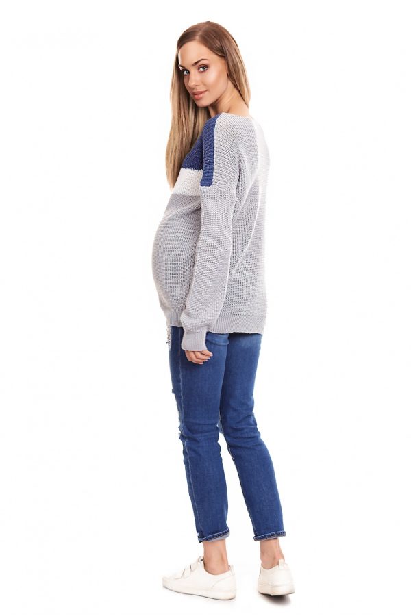 Multicolor Pregnancy Sweater in Sweter Ciążowy with Acrylic