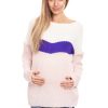 Multicolor Pregnancy Sweater in Sweter Ciążowy with Acrylic