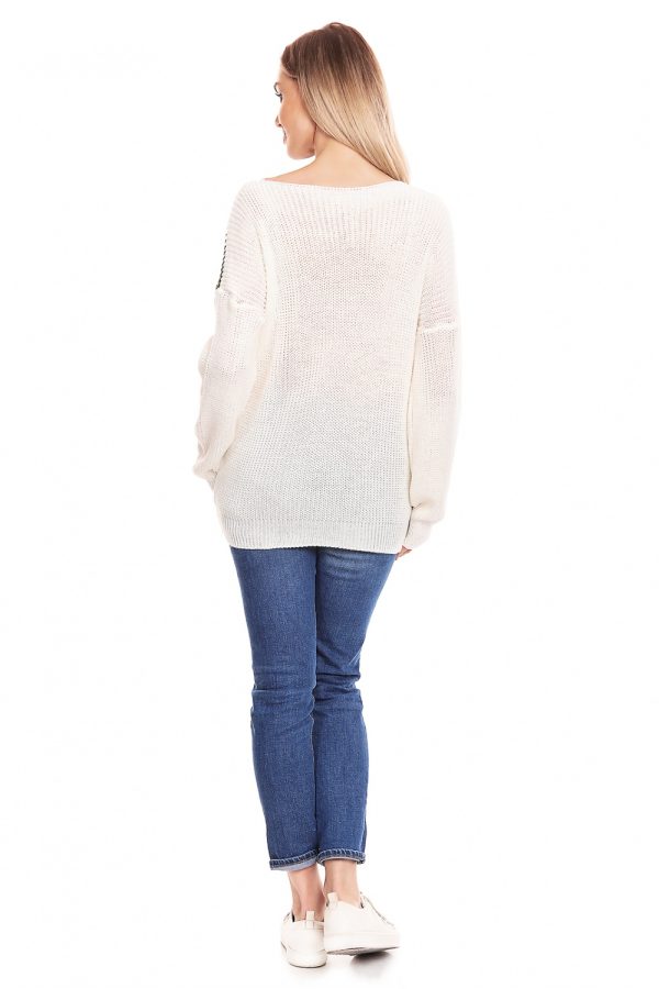 Multicolor Pregnancy Sweater in Sweter Ciążowy with Acrylic