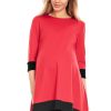 Red Pregnancy Dress in Maternity Dresses with Spandex, Polyester and Viscose