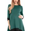 Green Pregnancy Dress in Maternity Dresses with Spandex, Polyester and Viscose