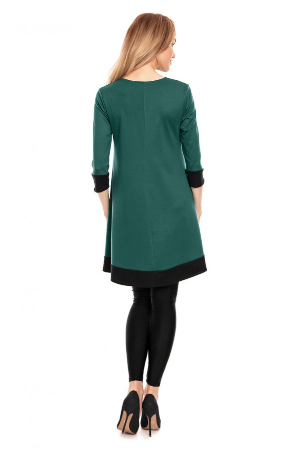 Green Pregnancy Dress in Maternity Dresses with Spandex, Polyester and Viscose
