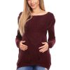 Red Pregnancy Sweater in Sweter Ciążowy with Spandex, Polyester and Viscose