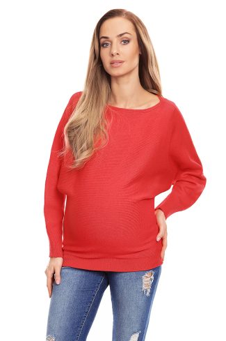 red Pregnancy sweater model 84271 PeeKaBoo